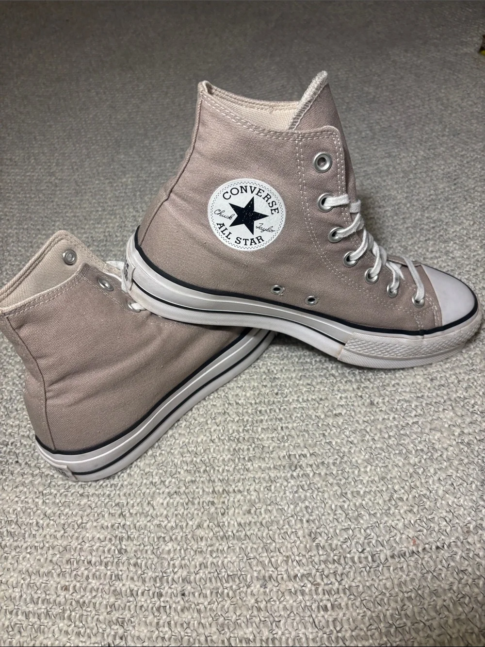 Converse Chuck Taylor All Star Lift Platform Hi Top Sneakers Wonder Stone